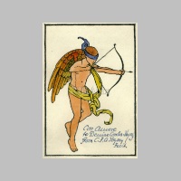 1934, Hand coloured 'cupid card'  Con Amore, to Denise Cowles-Voysey,  from C F A Voysey, RIBA.jpg